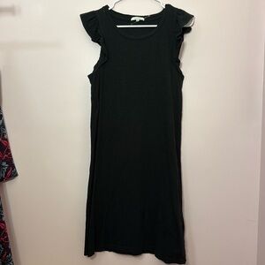 49.  Z Supply flutter cap sleeve midi dress in black